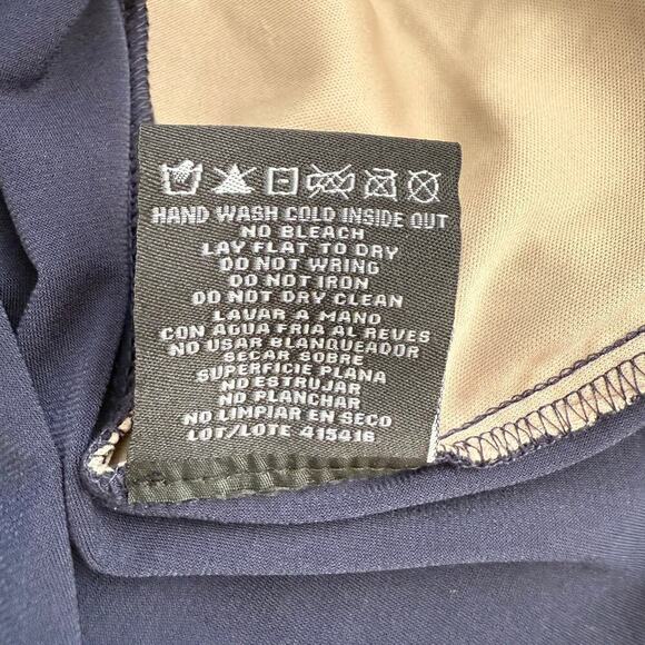 R&M Richards Navy Sequin and Lace Sleeveless Formal Evening Gown Maxi Dress, 4P - Picture 11 of 12